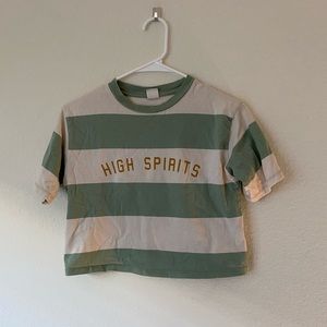 URBAN OUTFITTERS cropped high spirits tee